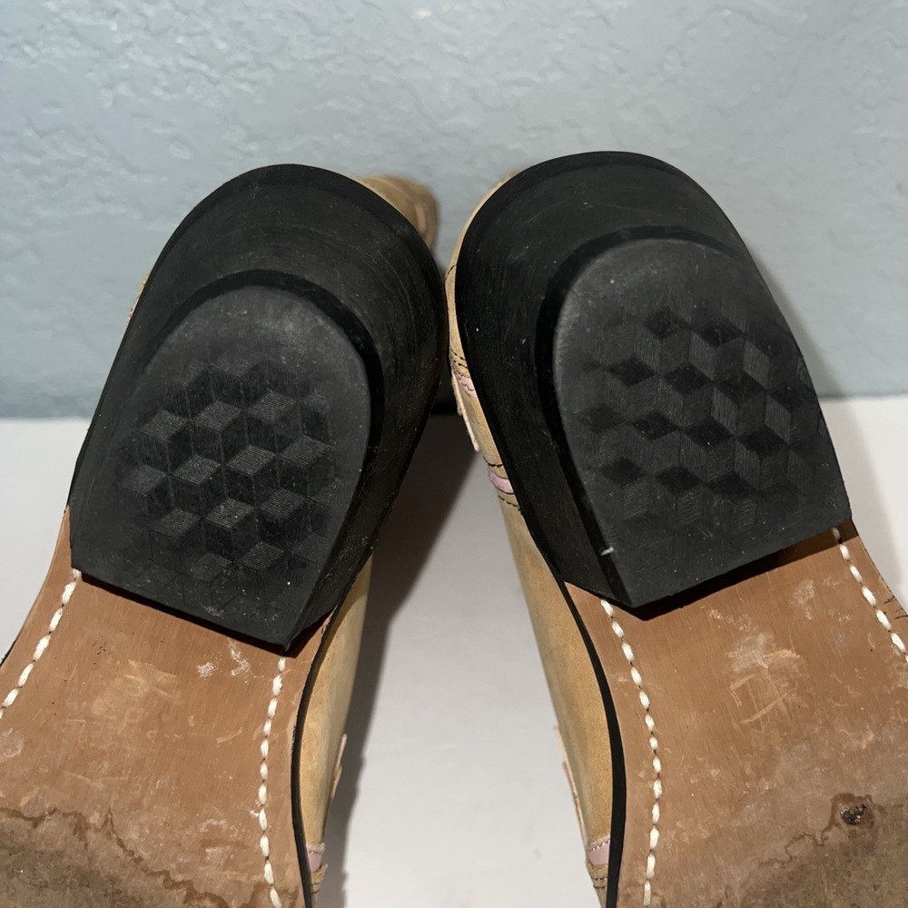 Masterson Boot Company RB7472 Women's Leather Cowboy Tan/Pink‎ Boots Size 7 - Picture 8 of 10